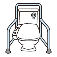 トイレでの立ち座りを補助します。